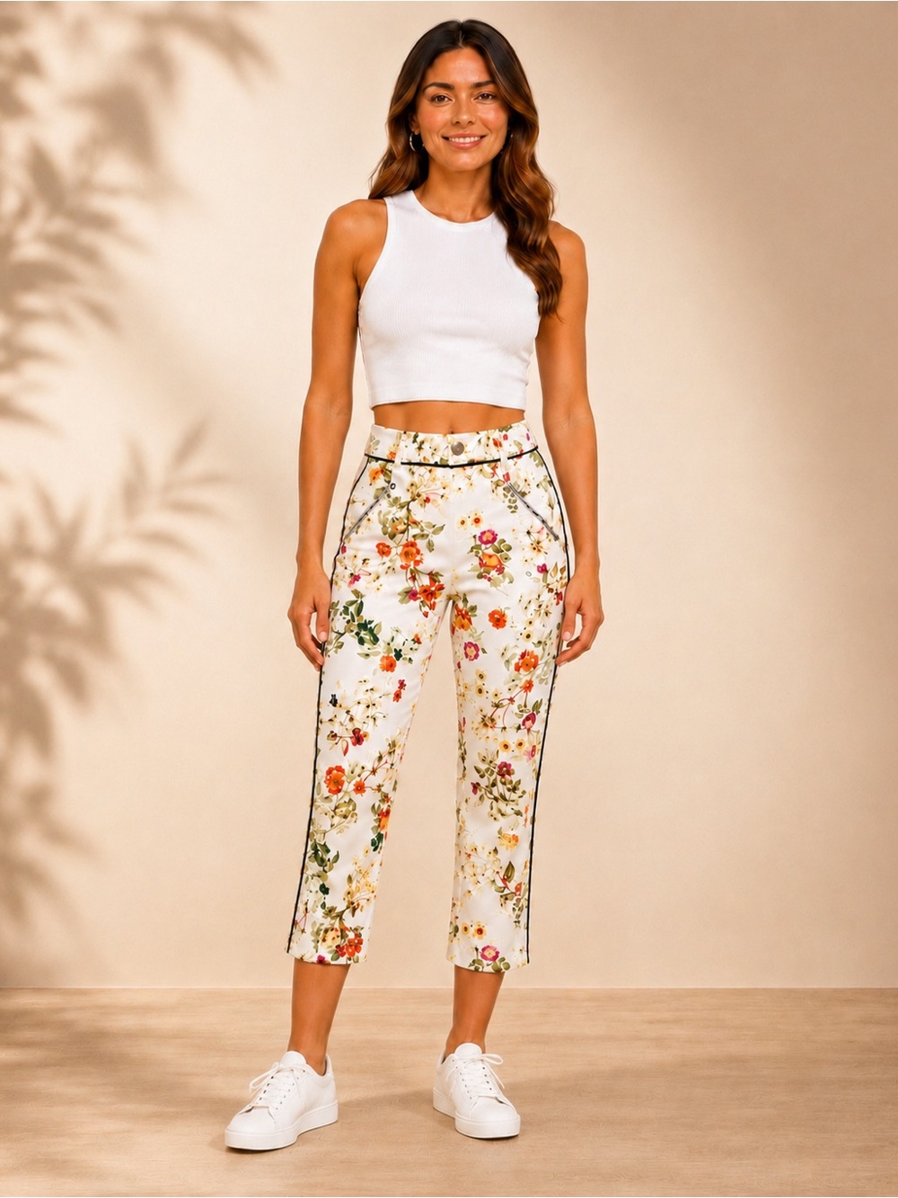 Disney Alice Through Looking Glass Colleen Atwood Floral Capri Pants Size 4